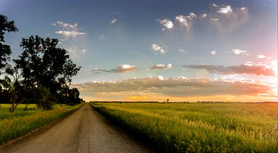 country road in South Dakota